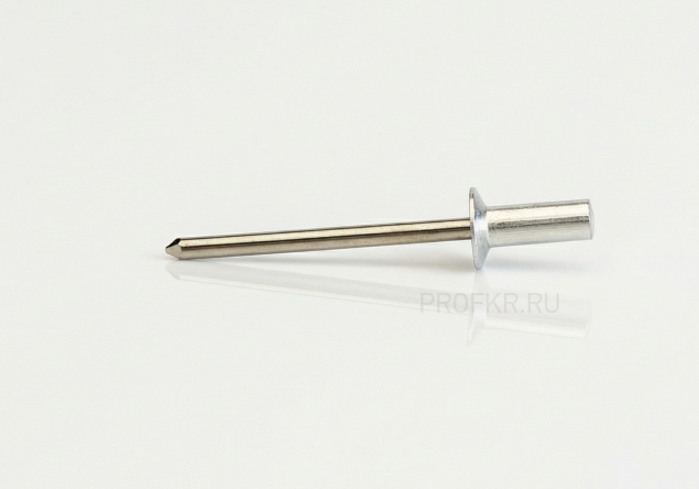 Заклепка вытяжная Al/A2 (алюминий/нерж.сталь) потайной борт закрытая (AlMg5.0%)